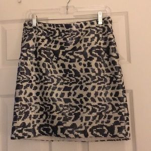 Black and white sequin skirt.